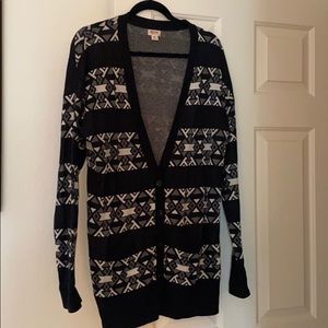Mossimo B/W Grey design Cardigan